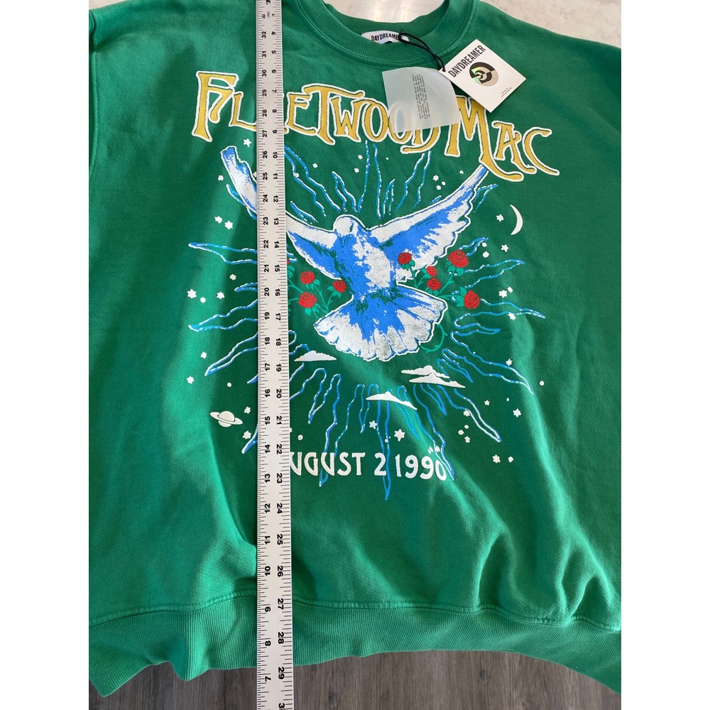 Daydreamer Fleetwood Mac August 2 1990 Green Graphic Sweatshirt XL NWT - Picture 7 of 8